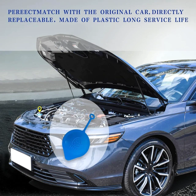 Alt view image 6 of 7 - Windshield Washer Bottle Cap Small Ring Lid Cover, Compatible With Honda Accord Civic CRV CRX, 38513-SB0-961, Windshield Wiper Fluid Cap Replacement Cap, Blue