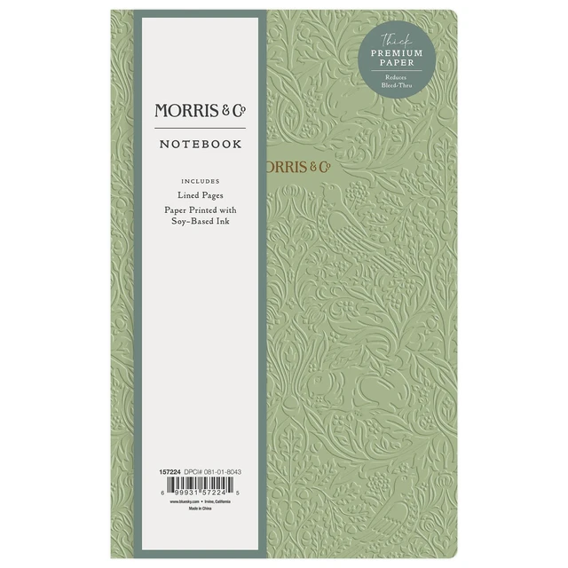 Alt view image 6 of 7 - Morris & Co. by Blue Sky 5"x8" Bookbound Journal Brer Rabbit Green