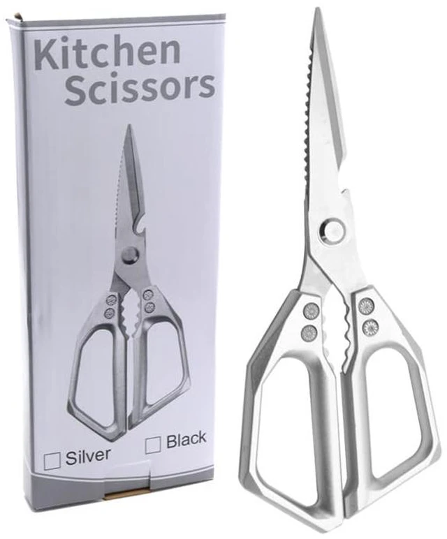 Main image of Kitchen Scissors for Food, Heavy Duty Poultry Shears for Chicken, Turkey, Fish & Vegetables, Multi-Purpose Stainless Steel Cooking Scissors, Dishwasher Safe