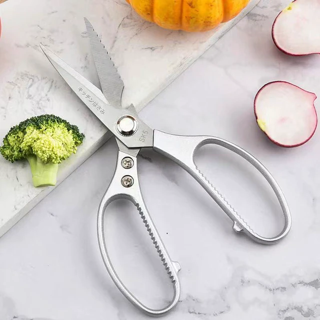 Alt view image 4 of 5 - Kitchen Scissors for Food, Heavy Duty Poultry Shears for Chicken, Turkey, Fish & Vegetables, Multi-Purpose Stainless Steel Cooking Scissors, Dishwasher Safe
