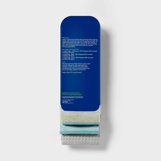 Alt view image 3 of 7 - Microfiber Dust Cloths - 3pk - up&up: Reusable, Hanging Loop
