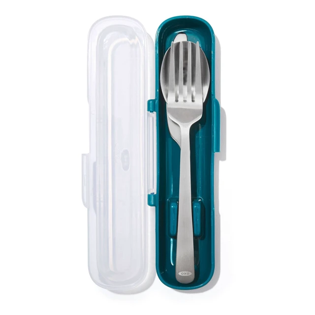 Alt view image 3 of 6 - Prep and Go Utensils with Case: Travel Reusable Utensil Set, Stainless Steel & Plastic, Dishwasher-Safe, Adult Use