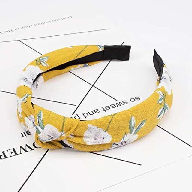 Alt view image 3 of 7 - Womens Headbands Boho Headbands for Women 12 Pack Knot Headband Women Knotted Head Band Elastic Turban HeadBands Boho Bandeau Wide Hair Bands Hair Accessories for Washing Face