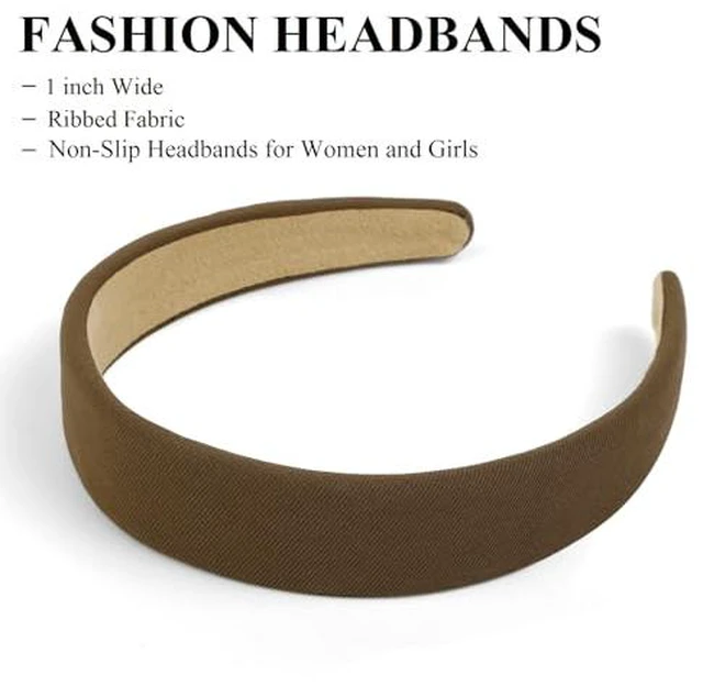 Alt view image 3 of 5 - Headbands for Women Non Slip Trendy Headbands for Women's Hair 1 inch Wide, Fall Head Bands Cute Headband for Girls Elastic Hair Bands for Womens Fashion Accessories Gifts 4PCS