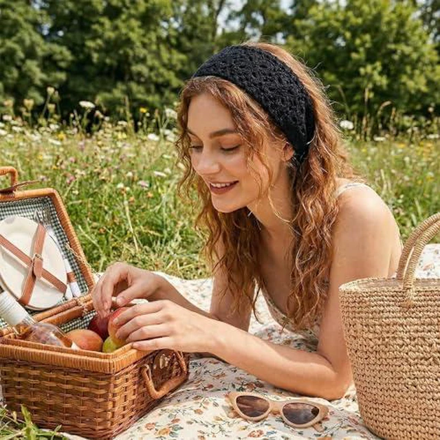 Alt view image 4 of 7 - 3Pcs Boho Headbands for Women Hair Accessories ,Knit Bandana Head Scarf