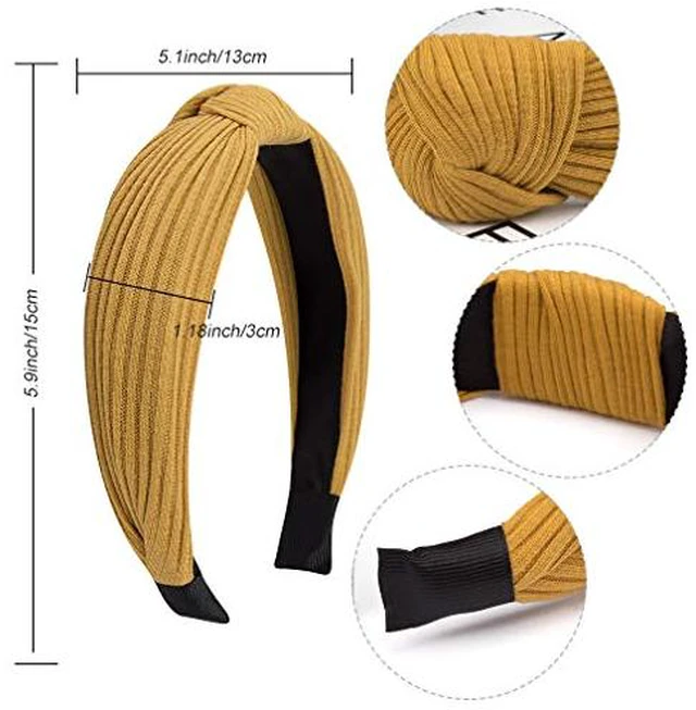 Alt view image 2 of 7 - Womens Headbands Boho Headbands for Women 12 Pack Knot Headband Women Knotted Head Band Elastic Turban HeadBands Boho Bandeau Wide Hair Bands Hair Accessories for Washing Face
