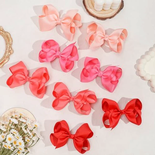 Alt view image 5 of 6 - 40PCS 4.5 Inch Hair Bows for Girls Toddler Hair Accessories in Pairs