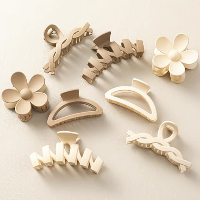 Alt view image 7 of 7 - 8PCS Flower Clips for Women, Hair Clips for Women for Thick Hair