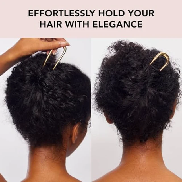 Alt view image 4 of 7 - French Hair Pins for Women | Secure Hold All Day - Gold, 2pcs