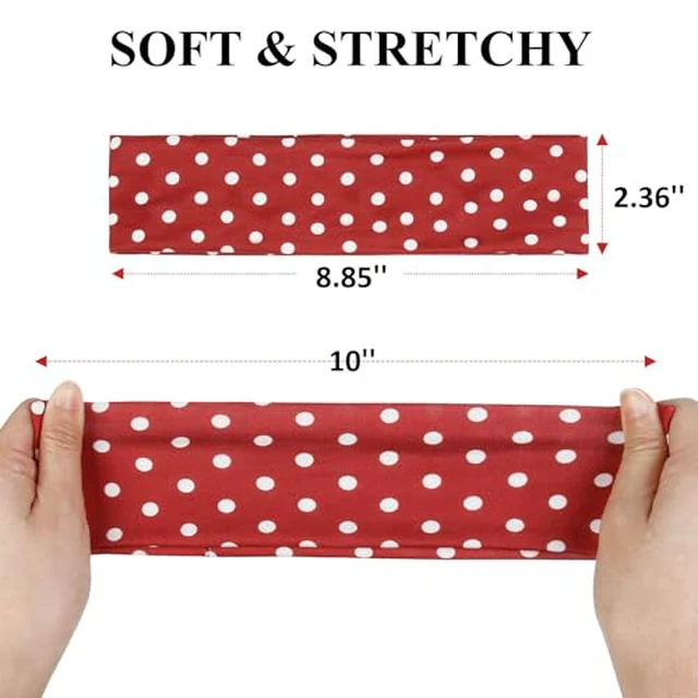 Alt view image 5 of 6 - Polka Dot Headbands for Women Trendy Women Hair Accessories: Cute Head Bands for Women's Hair Fashion Hairbands 6PCS