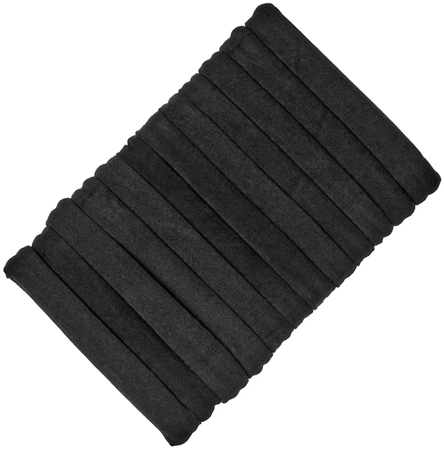 Alt view image 2 of 6 - No Damage Super Comfy Hosiery Elastic Hair Tie Ponytailers - Black - All Hair - 12pcs