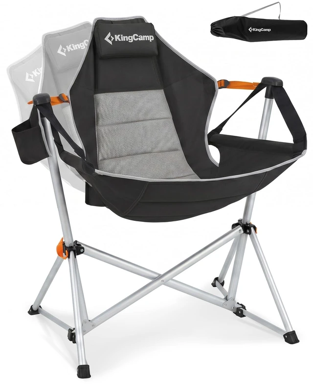 Main image of Hammock Camping Chair, 400lbs Heavy Duty Swing Chairs for Adults | Portable Camp Chair, Oversized Folding Rocker, 10.3lbs Aluminum Frame, Adjustable recline for Outdoor Beach Patio RV Sport