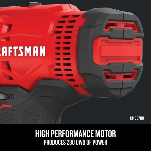 Alt view image 5 of 7 - V20 MAX Cordless Drill Driver and Impact Driver Set, Power Tool Set with 2 Batteries and Charger, LED Work Light, 2 Bits, Bag (CMCK200C2)