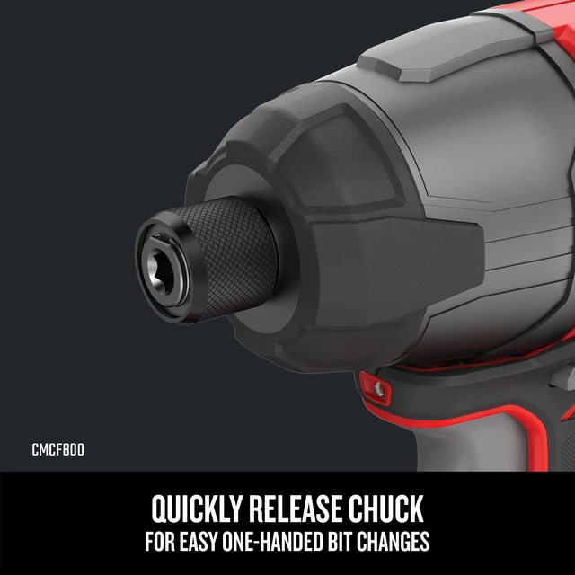Alt view image 7 of 7 - V20 MAX Cordless Drill Driver and Impact Driver Set, Power Tool Set with 2 Batteries and Charger, LED Work Light, 2 Bits, Bag (CMCK200C2)