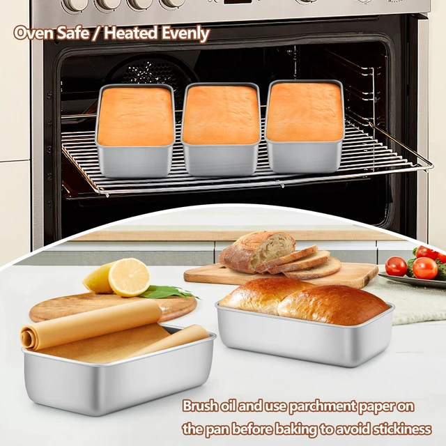 Alt view image 3 of 7 - Loaf Pans 24 PCS, 9x5 Inch Stainless Steel Bread Baking Pans | Loaf Tins for Sourdough, Sandwich, Meatloaf, Dishwasher Safe, No Coating & No Toxic, Bulk Set for Bakery & Commercial Use