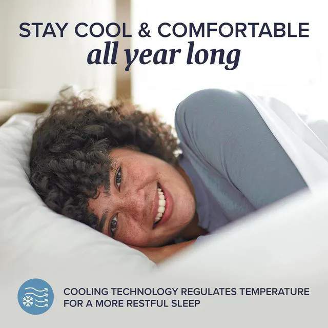 Alt view image 6 of 7 - King Size Memory Foam (Adjustable Fill) Bed Pillows Set of 2 - Cooling Shredded Foam Pillow for Back, Stomach or Side Sleepers