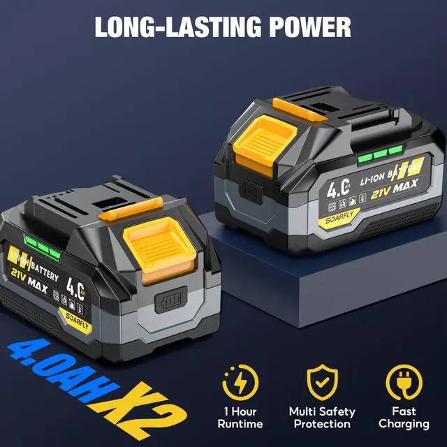 Alt view image 4 of 7 - Cordless Impact Wrench 1/2", 900 Ft-Lbs(1200N.m), 2x4.0Ah Batteries21V Brushless High Torque Impact Gun, 3-Speed Control, 5 Sockets for Car Tires, Trucks, Stubborn Lug Nuts, Heavy-Duty Repairs