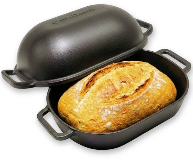 Main image of Large 9QT Cast Iron Bread & Loaf Pan | Heavy Duty, Pre-seasoned, Perfect for Baking