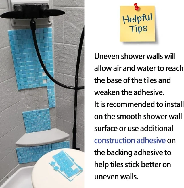 Alt view image 7 of 7 - 40 Sheets 6.6" x 6.6" Rainbow White Glass Mosaic Peel and Stick Backsplash Tiles, Quartz Glass Self Adhesive Wall Tiles, Waterproof StickOn Panels for Kitchen Bathroom Laundry RV Fireplace
