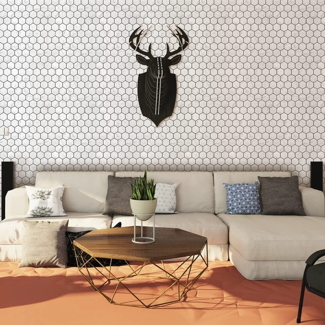 Alt view image 5 of 5 - 10 Sheets Carrara White Marble Hexagon Peel and Stick Backsplash Tiles, Waterproof Heat Resistant PVC Self Adhesive Wall Tiles for Kitchen Bathroom RV