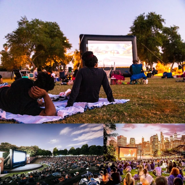 Alt view image 6 of 7 - 16ft Inflatable Movie Projector Screen, Indoor and Outdoor Projector Screen with Carry Bag for Front and Rear Projection