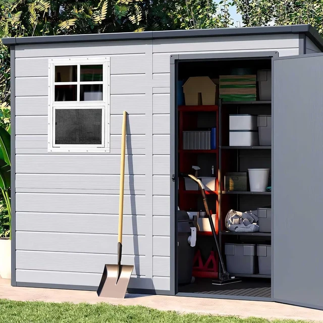 Alt view image 6 of 6 - 2 Pack 12" x 18" White Sliding Shed Windows, Aluminum Alloy Frame Tempered Glass with Fiberglass Screen, Flush Mount Ventilation Windows for Chicken Coop Playhouse Barn Garage