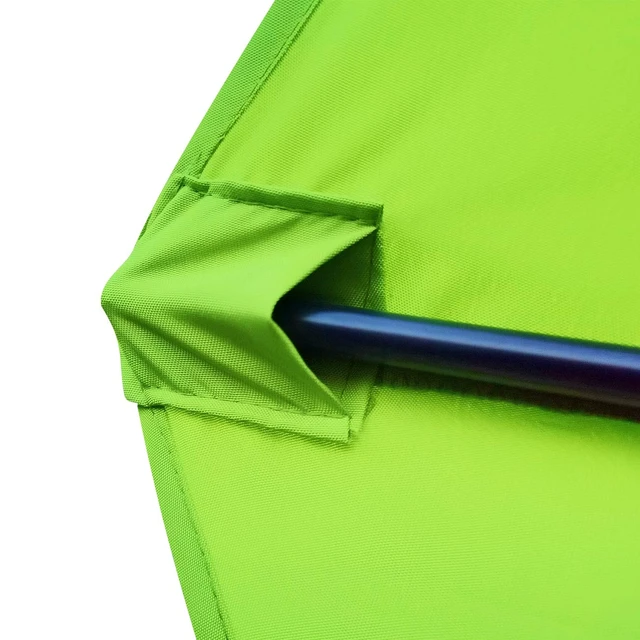 Alt view image 3 of 7 - 9' Patio Umbrella Outdoor Table Umbrella with 8 Ribs Grass Green | 9 FT Patio Umbrella with Waterproof Polyester Canopy, Aluminum Pole, Push-Button Tilt & Crank for Outdoor Patio Tables, Pool