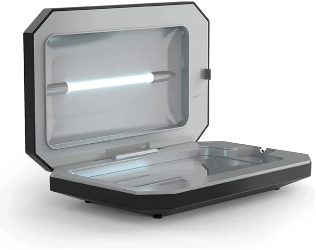 Main image of Basic UV Phone Sanitizer Box, Clinically Proven 360° UV-C, Black | Patented 360° UV-C, Kills 99.9% of Germs, Fits All Phones, Keys & Cards, No Chemicals, 10-Min Cycle