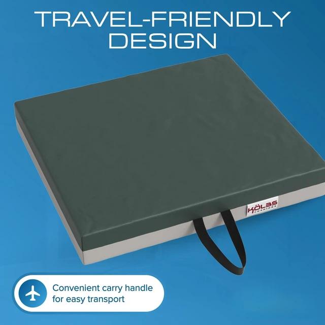 Alt view image 6 of 7 - Gel Extreme Wheelchair Cushions Seat Cushion, Coccyx, Sciatica & Tailbone Pain Relief Seating Pad Ideal for Office, Kitchen Wheelchairs and Auto, 24 x 18, 3 Inch Thick