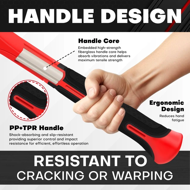 Alt view image 5 of 7 - 3 Piece Ball Peen Hammer, 16oz 32oz 48oz, Fiberglass Handle hammer for Ball Peen, Blow Striking Ball Pein Hammer Handle Tool with Forged Steel Construction for Metal Working