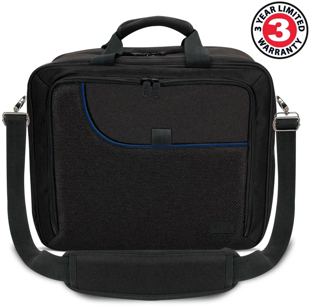 Alt view image 6 of 7 - PS4 Travel Case - Travel Bag Compatible with Playstation 4 Slim, Playstation Pro and PS3 - Carrying Case with Customizable Interior for PS4 Games, Controller, Headset & Accessories (Blue)