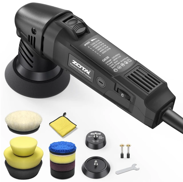 Main image of Mini Buffer Polisher,2"/3"-8mm Random Orbital polisher,Lightweight Professional Small Polisher for Car Detailing(Black)