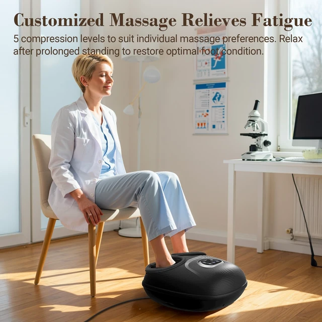 Alt view image 3 of 7 - Foot Massager 2026 Upgraded FSA Eligible, Birthday Gifts for Women | HSA Store 5 Levels Compression & Vibration Massage for Plantar Fasciitis Relief, NTC Heat & Deep Kneading for Tired Foot
