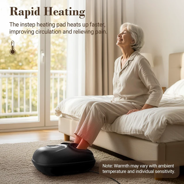 Alt view image 4 of 7 - Foot Massager 2026 Upgraded FSA Eligible, Birthday Gifts for Women | HSA Store 5 Levels Compression & Vibration Massage for Plantar Fasciitis Relief, NTC Heat & Deep Kneading for Tired Foot
