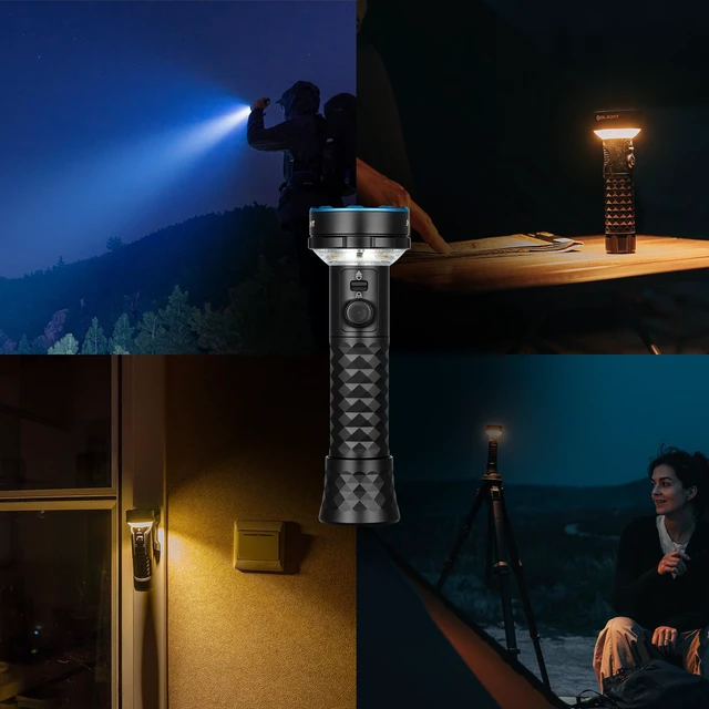 Alt view image 5 of 7 - Prowess Rechargeable Flashlights, Bright Light with Holster Black | 5000 Super High Lumens, Efficiency USB C Charging, Bidirectional Lighting, for Home, Emergency, Outdoor, Camping, Searching