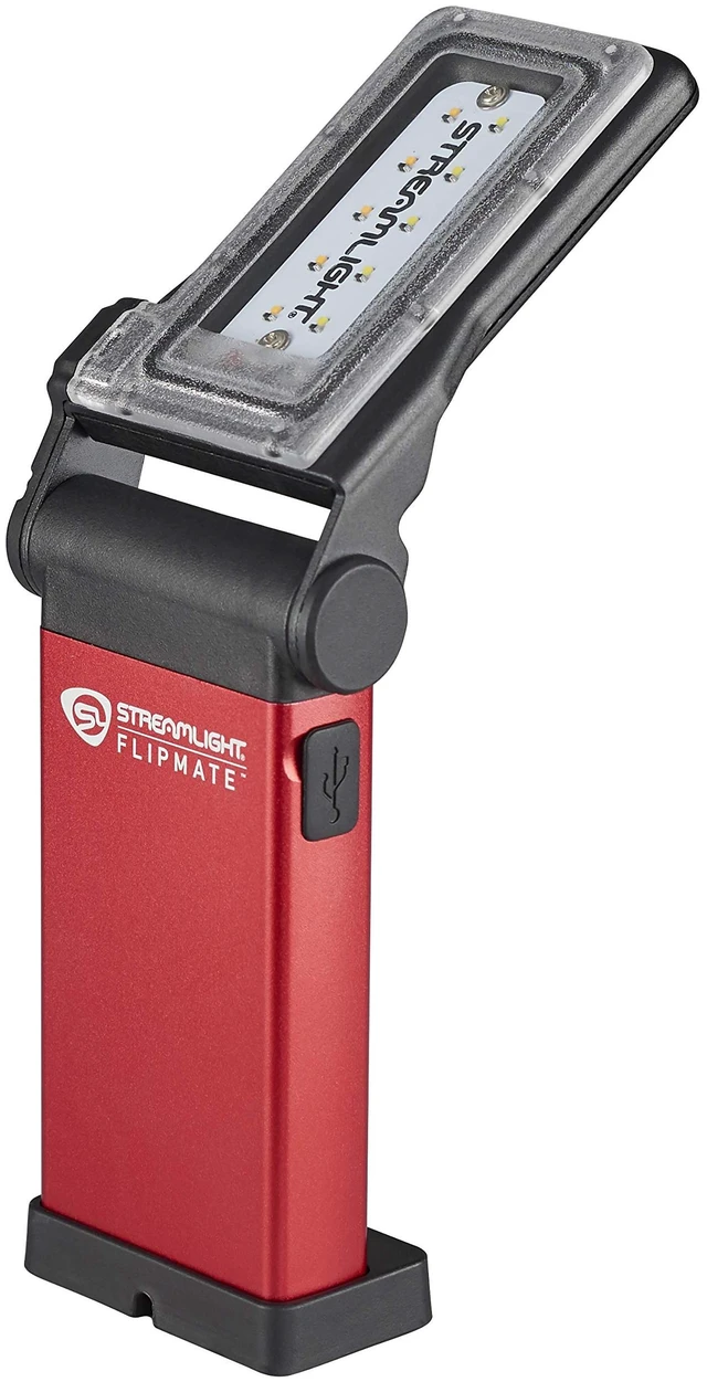 Alt view image 5 of 7 - 61501 Flipmate 500-Lumen Red LED Work Light Lantern, Red | 500 lumens; USB rechargeable capable; work light; multi-mode lighting; IPX-rated water resistant; impact-resistance tested