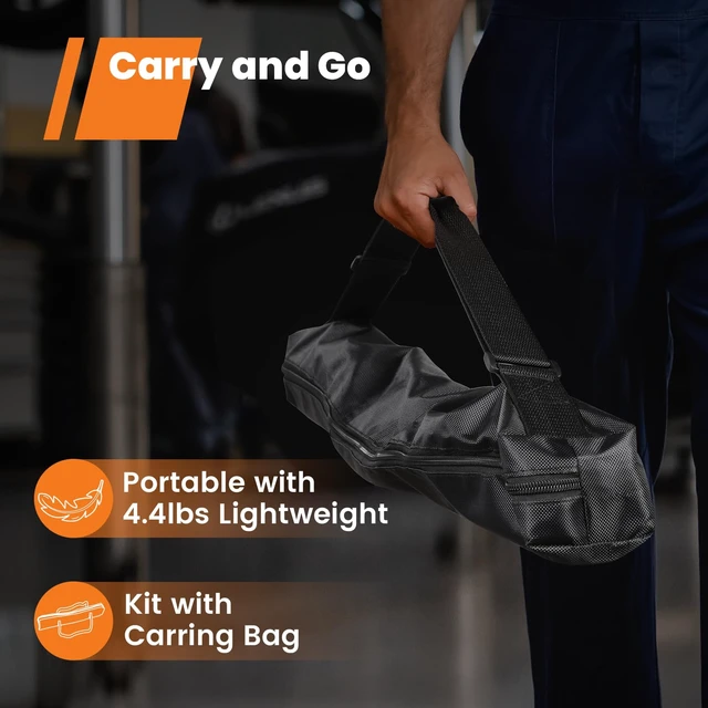 Alt view image 6 of 7 - Rechargeable Work Light with Stand, Cordless Work Light with Triple LED Lamps, 8AH Battery, 700/1200/2200 Lumen, 4000/6500K Dimmable Camping Light with Detachable TripodYellow