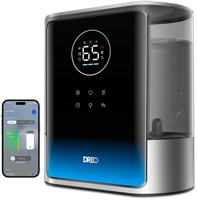 Main image of 8L Smart Humidifier Large Room, 80H Runtime, Warm & Cool Mist, HM717S | Up to 600ft², Precise Humidity Control, 1500+RGB Light, 28dB, Humidifiers for Bedroom, Plants, Baby, Supports APP/Voice/Alexa