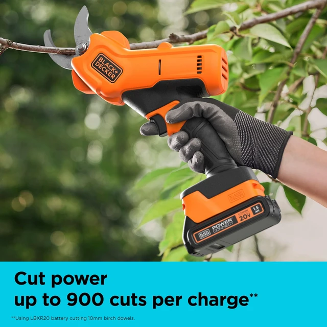 Alt view image 4 of 7 - 20V MAX* Cordless Pruner Electric Pruning Shears, Battery and Charger Included, 900 Cuts Per Charge, Electric Pruner, Tool Free Blade Change (BCPR320C1)