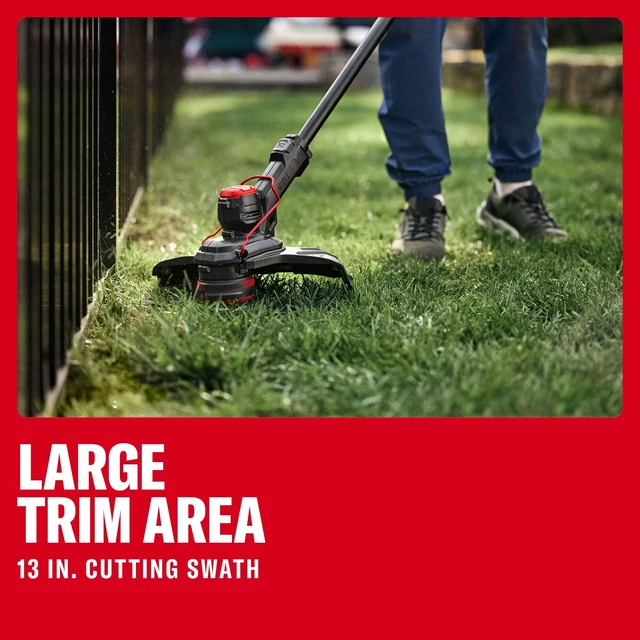 Alt view image 5 of 7 - V20 String Trimmer and Lawn Edger Kit with 4Ah Battery and Charger, 13 in. Cordless Weed Wacker with Up to 63 Minutes Runtime, Lightweight (CMCST901M1)