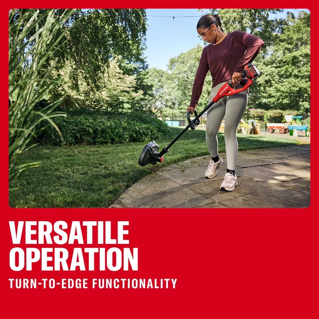 Alt view image 6 of 7 - V20 String Trimmer and Lawn Edger Kit with 4Ah Battery and Charger, 13 in. Cordless Weed Wacker with Up to 63 Minutes Runtime, Lightweight (CMCST901M1)
