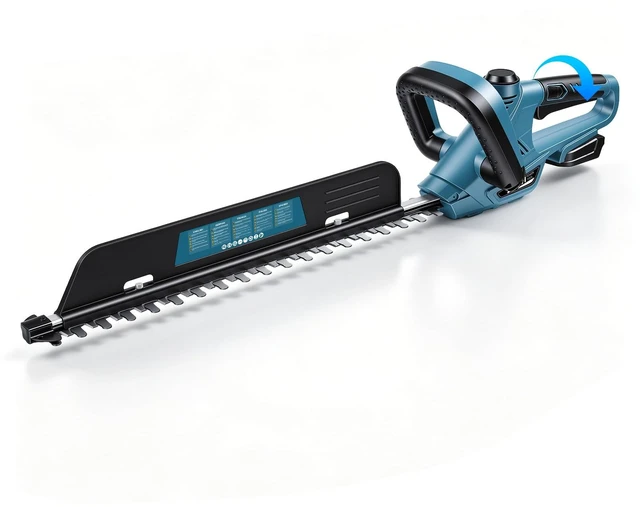 Main image of 20 Inch Cordless Hedge Trimmer for Makita 18V Battery, Bare Tool | 180° Rotating Handle, SK5 Dual-Action Blade, 4/5" Cutting Capacity, Debris Collector, Electric Bush Trimmer for Shrub Pruning