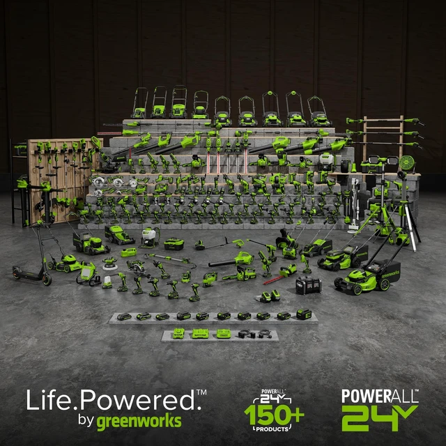 Alt view image 6 of 7 - 24V 22" Cordless Laser Cut Hedge Trimmer, 4.0Ah USB Battery and Charger Included