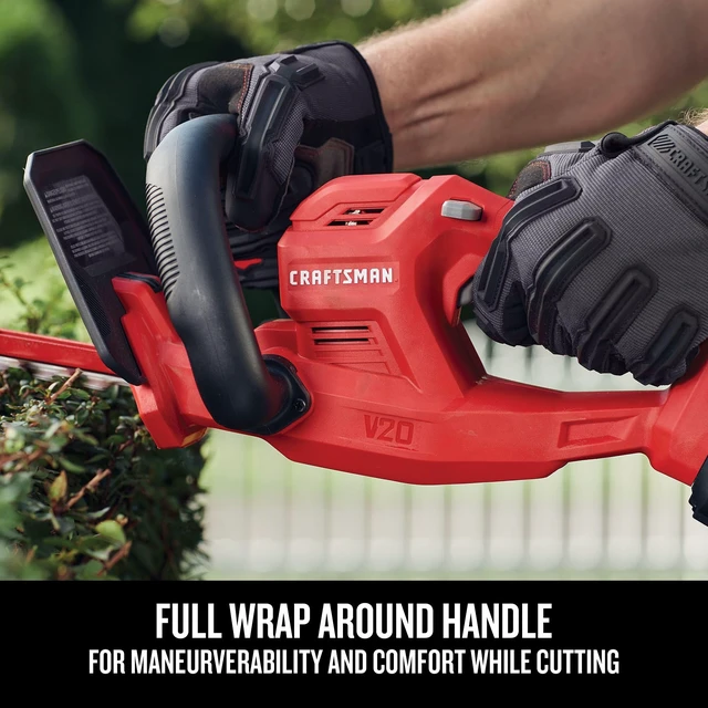 Alt view image 5 of 7 - V20 Cordless Hedge Trimmer with Battery and Charger Included, 20 in. Blade, Rechargeable Bush Trimmer Cordless, Lightweight (CMCHT810C1)