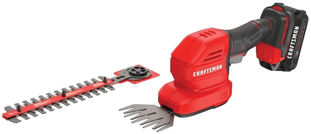 Main image of V20 4 In. Cordless Handheld Grass Trimmer and 8 In. Mini Hedge Trimmer, Battery and Charger Included, Rechargeable 2 in 1 Grass Shear and Bush Trimmer (CMCSS800C1)