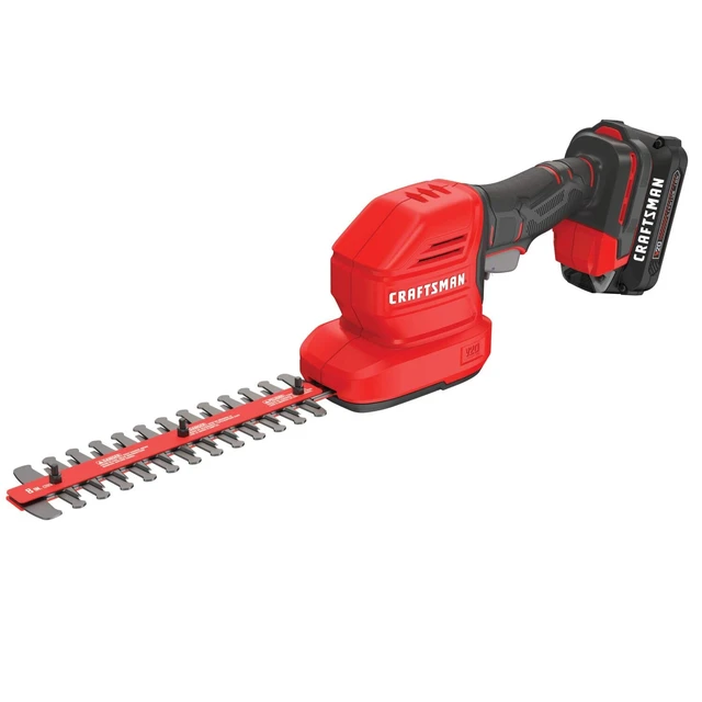 Alt view image 7 of 7 - V20 4 In. Cordless Handheld Grass Trimmer and 8 In. Mini Hedge Trimmer, Battery and Charger Included, Rechargeable 2 in 1 Grass Shear and Bush Trimmer (CMCSS800C1)