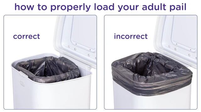 Alt view image 3 of 7 - Adult Diaper Pail, 13-Gallon Stainless Steel Incontinence Disposal Bin | Odor Locking Trash Can for Adult Diapers, Elderly Care & Caregivers, No Special Bags Required, White