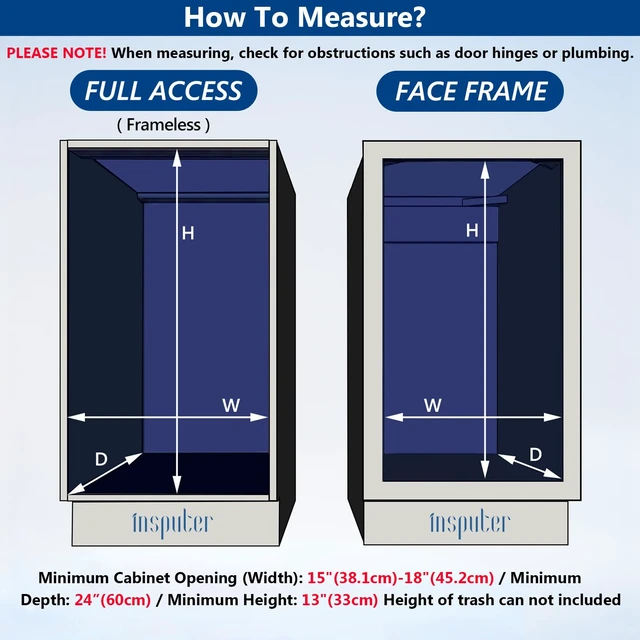 Alt view image 3 of 7 - Dual Pull Out Trash Can Under Cabinet with Soft-Close Slides | Space Saving, Heavy Duty, Garbage Can Not Included, Under Sink Bin Kit for Home Kitchen, Requires Min Cabinets 17" W X 24" D