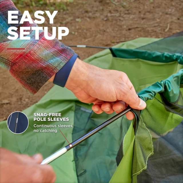 Alt view image 5 of 7 - Sundome Camping Tent with Rainfly, 2/3/4/6 Person Tent Sets Up in 10 Mins, Weatherproof Shelter for Camping, Festivals, Backyard, Sleepovers, & More