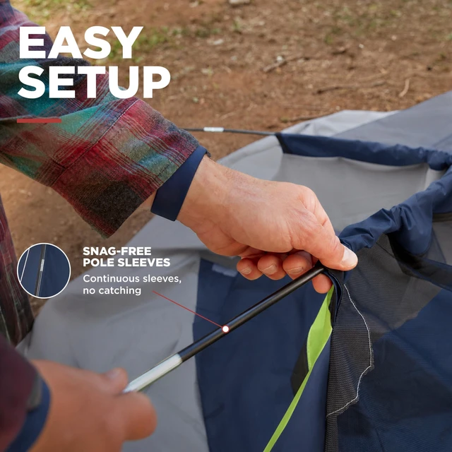 Alt view image 5 of 5 - Sundome Camping Tent with Rainfly, 2/3/4/6 Person Tent Sets Up in 10 Mins, Weatherproof Shelter for Camping, Festivals, Backyard, Sleepovers, & More